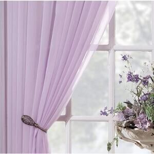 Today's Curtain Emelia Original Voile Panel 45", Lilac, 60" W x 45" L